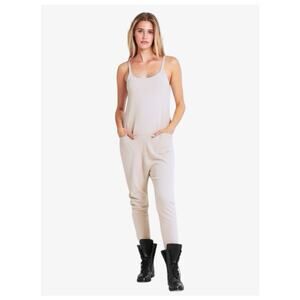 Naked Cashmere Patti Sleeveless Jumpsuit with Pockets Size S/M, Natural